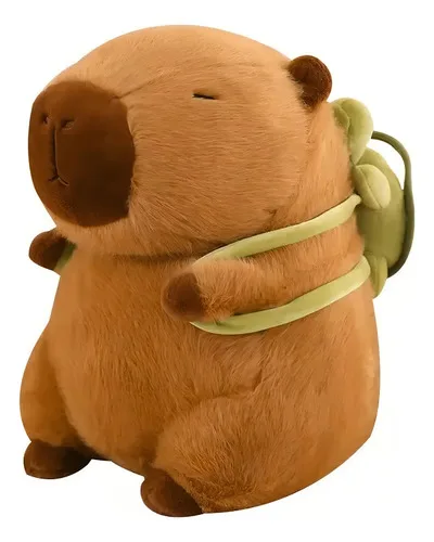 Pelúcia Capivara E Mochila Tartaruga Kontuz Home, Marrom De 25  Para Crianças, foto 2 de 8