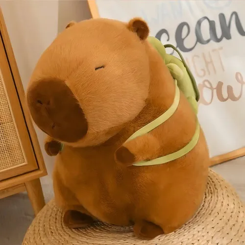 Pelúcia Capivara E Mochila Tartaruga Kontuz Home, Marrom De 25  Para Crianças, foto 3 de 8