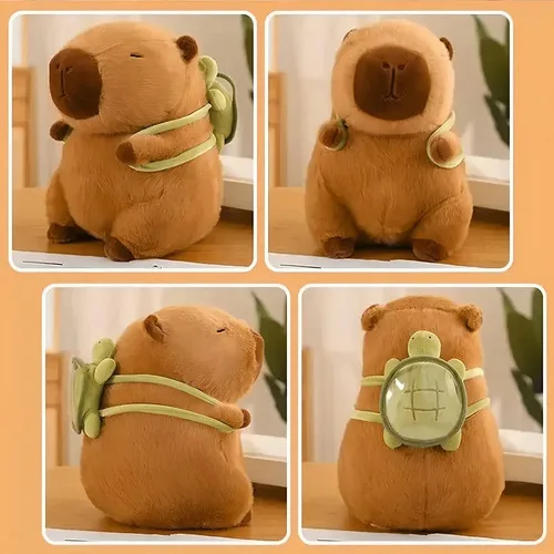 Pelúcia Capivara E Mochila Tartaruga Kontuz Home, Marrom De 25  Para Crianças, foto 5 de 8