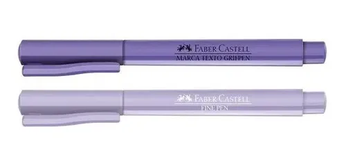 Kit Escolar Marca Texto Roxo Faber Castell, foto 1 de 2