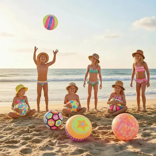 25 Bola Bolas De Vinil Dente De Leite Praia Piscina Atacado Cor Variadas Bichos, foto 4 de 8