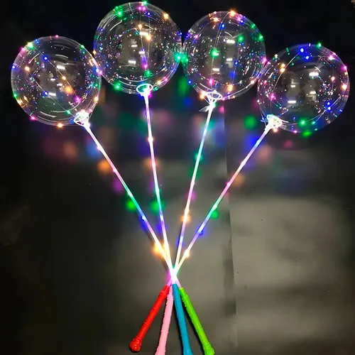 Balloon Balão De Led Redondo 10 Unidades Transparente Rgb, foto 2 de 8