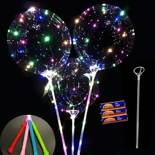 Balloon Balão De Led Redondo 10 Unidades Transparente Rgb, foto 3 de 8