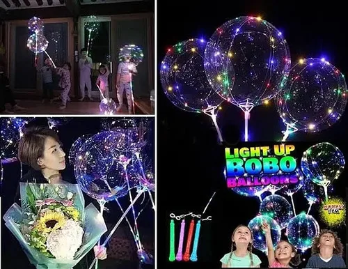 Balloon Balão De Led Redondo 10 Unidades Transparente Rgb, foto 6 de 8